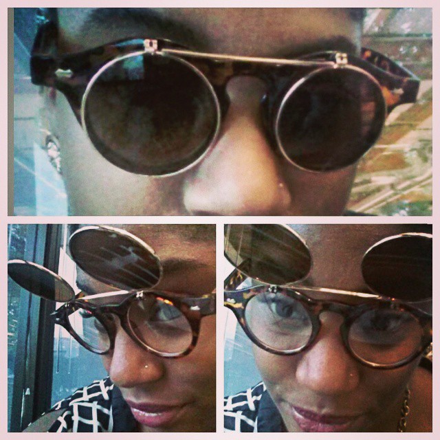 They are the steam punk version of Dwayne Wayne's glasses. I could scream. #WhatIWore #SFFashion